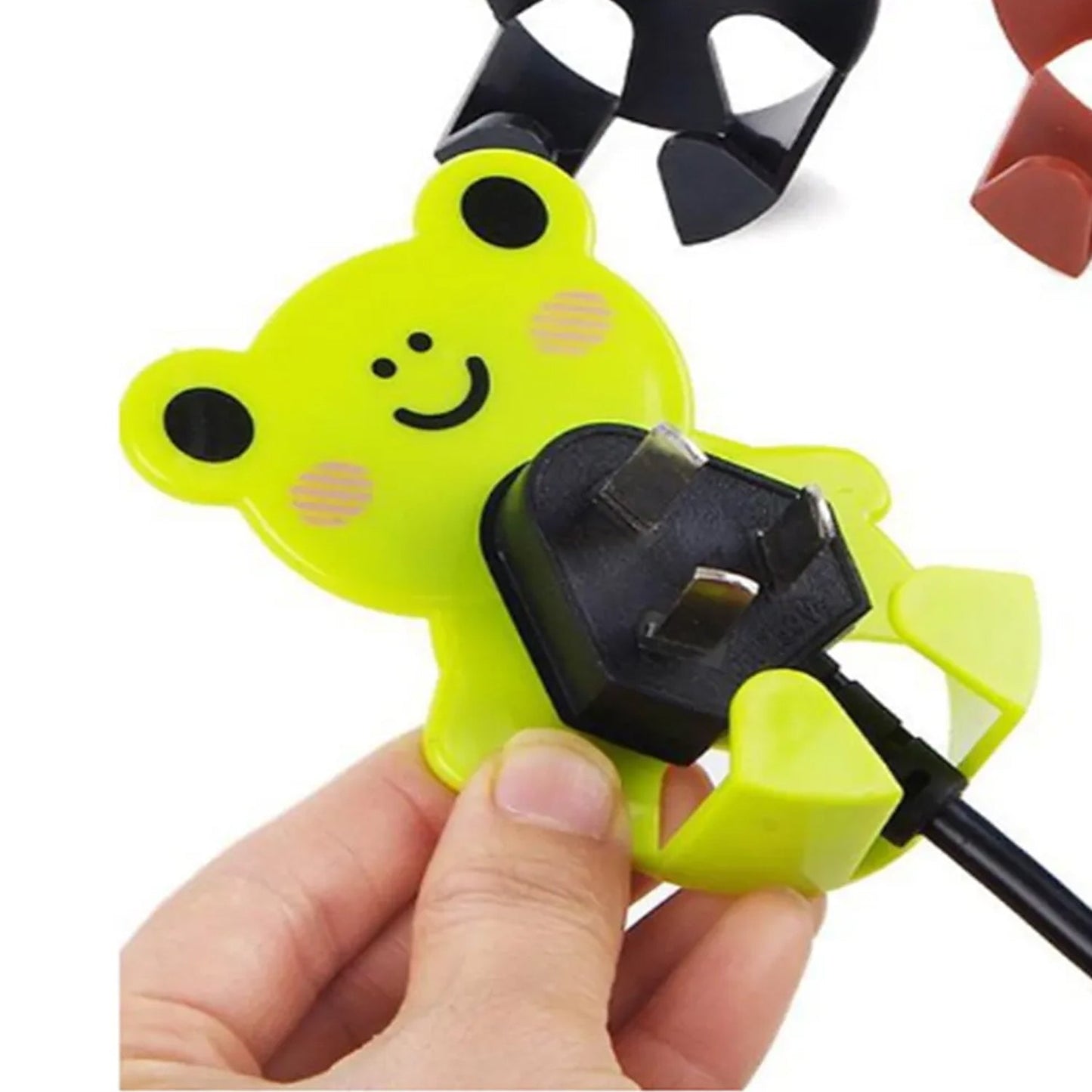Plastic Adhesive Cable & Socket Holder ? 2-Piece Set for Office, Home & Restaurant