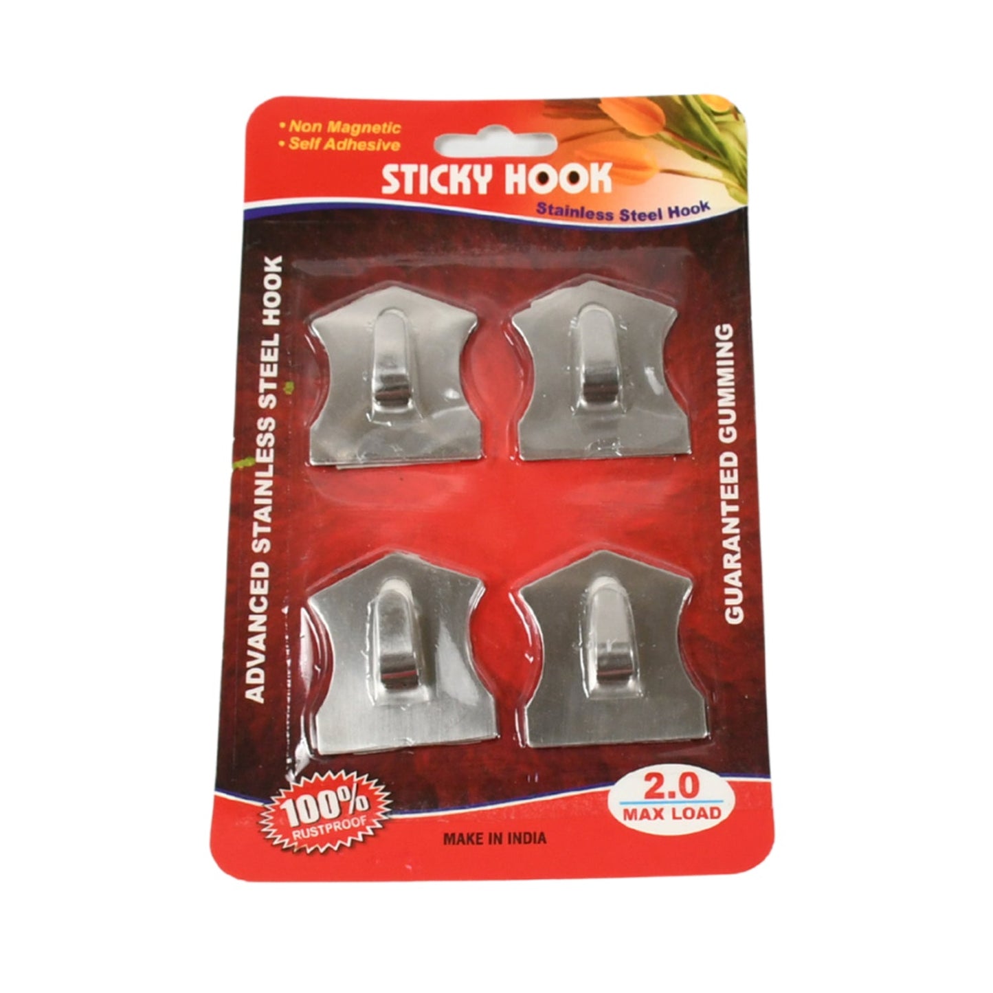 Self-Adhesive Stainless Hooks ? Waterproof for Robes, Coats & Towels