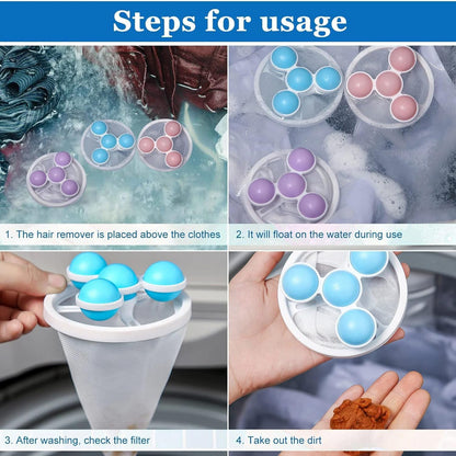Floating Laundry Ball Lint Catcher ? Reusable Hair & Fur Filter (1 Pc)
