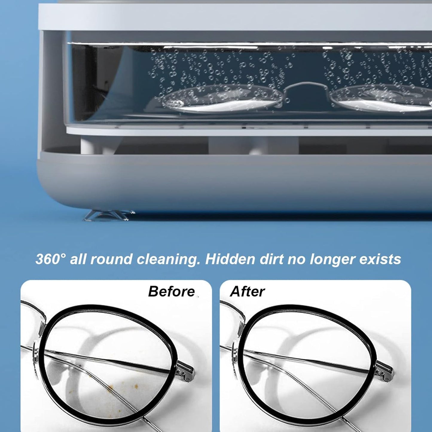 Ultrasonic Jewellery Cleaner ? Portable High-Frequency Cleaning Machine (Battery Not Included)