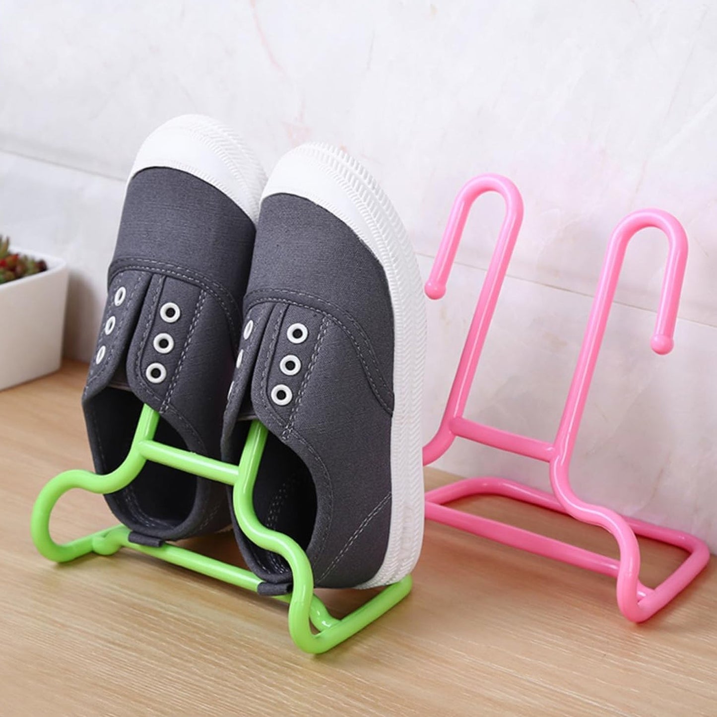 Multi-Function Drying Rack & Shoe Organizer ? Hanging Storage Shelf for Wardrobe & Closet, Shoe Stand & Holder (2 Pc Set)