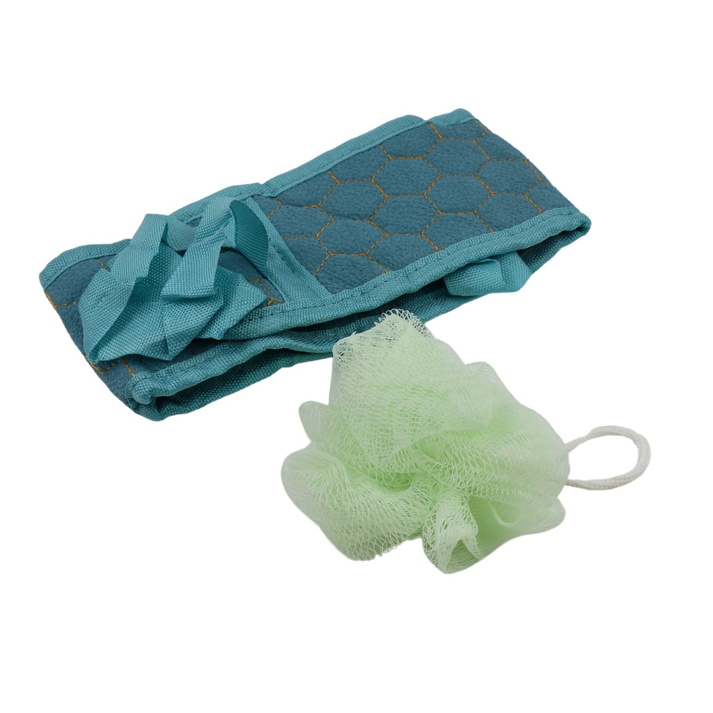 Bath Shower Scrubber Set ? Dual-Sided Loofah Sponge & Bath Brush for Deep Clean (2 Pcs)