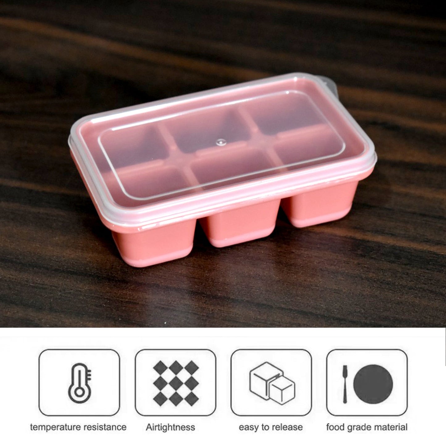 6-Cavity Silicone Ice Tray ? Ideal for Kitchen & Home Use