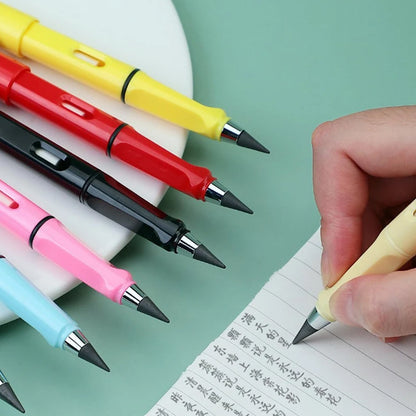 2-in-1 Everlasting Magic Pencil with Replaceable Eraser ? Inkless, Reusable, Portable (1 Pc / Mix Color))