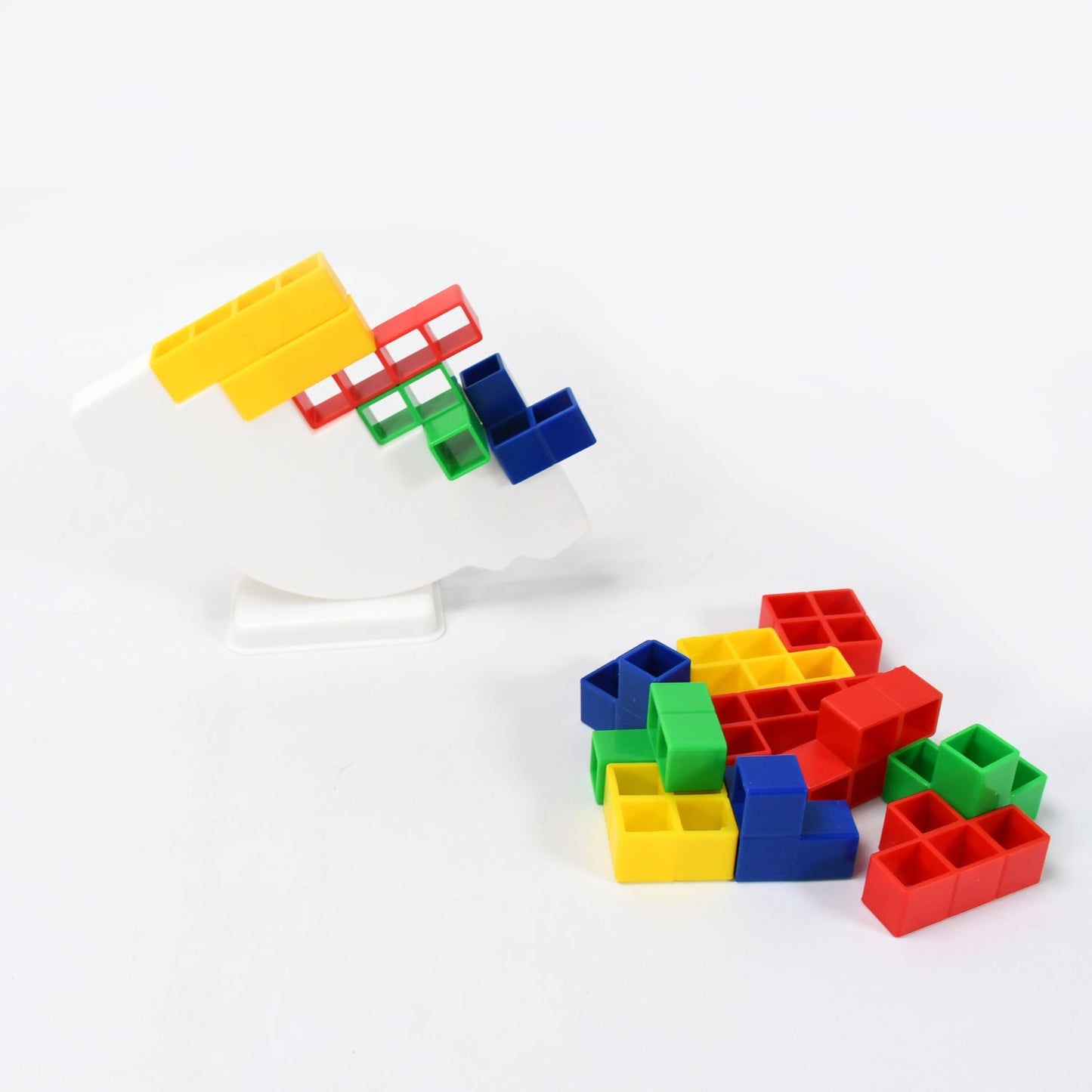 3D Tower Game, Tower Balance Game, Tower Stacking Game Adult Kid Tower Stacking Blocks Balance Game Blocks Building Toys for Kids Age 3 Years (16 Pcs Set)