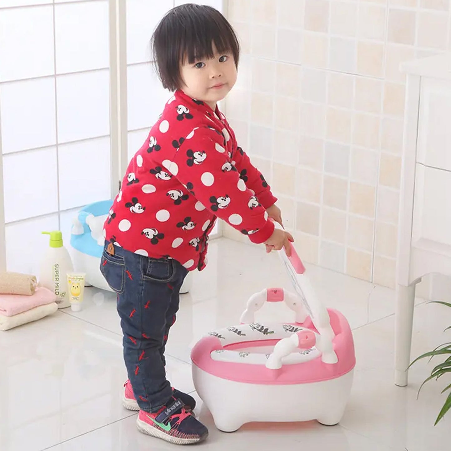 Baby portable Toilet, Baby Potty Training Seat Baby Potty Chair for Toddler Boys Girls Potty Seat for 1 year child