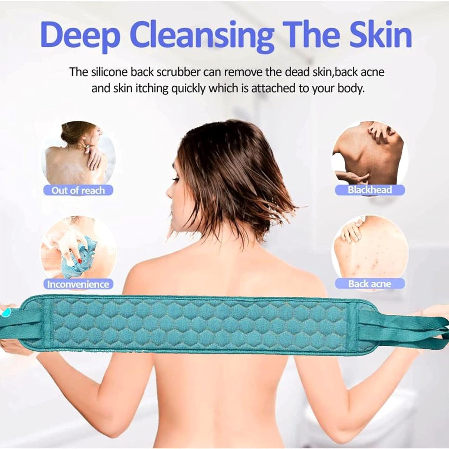 Bath Shower Scrubber Set ? Dual-Sided Loofah Sponge & Bath Brush for Deep Clean (2 Pcs)