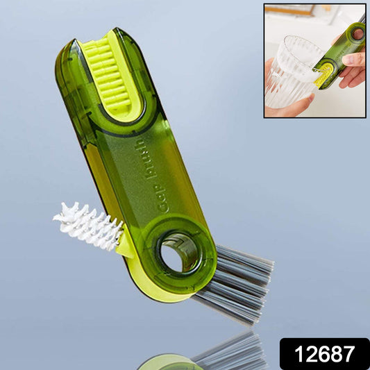 3-in-1 Multifunctional Bottle & Cup Cleaning Brush ? Lid & Cover Scrubber for Kitchen (1 Pc)