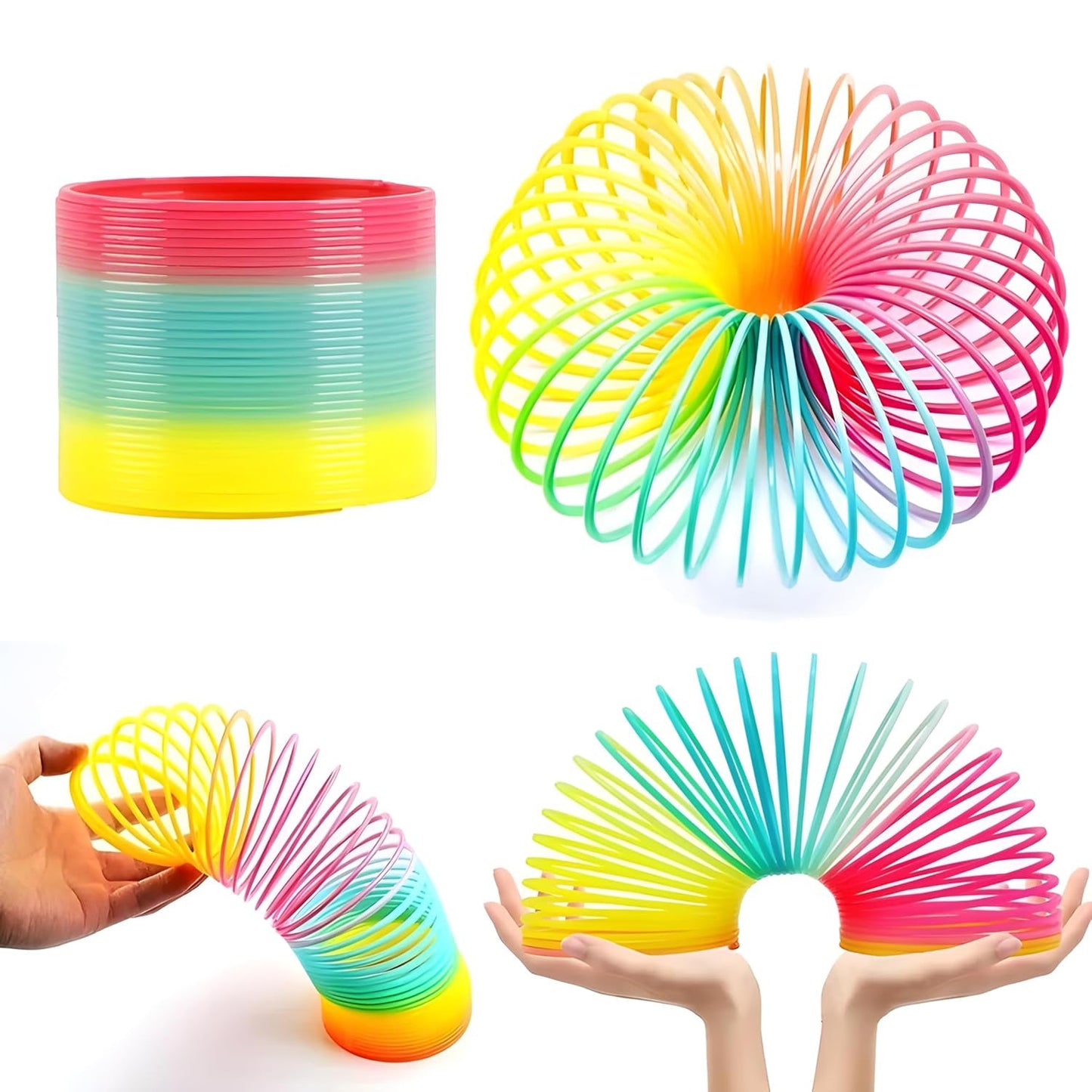 Rainbow Slinky Spring Toy ? Compact, Portable Fun Toy for Kids & Adults, Great for Birthdays (1 Pc)