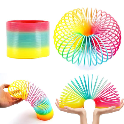 Rainbow Slinky Spring Toy ? Compact, Portable Fun Toy for Kids & Adults, Great for Birthdays (1 Pc)