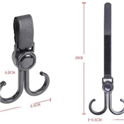 360° Rotating Multi-Purpose Baby Carriage Hook ? For Strollers, Cars & More (1 Pc)