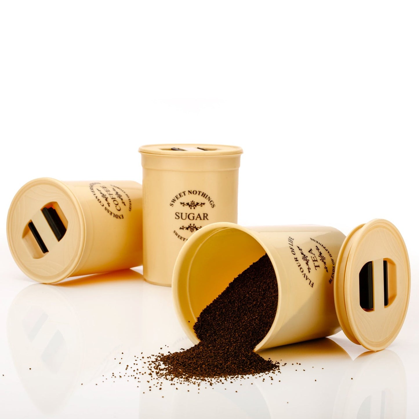 Airtight Containers ? For Tea, Coffee, Sugar & More (3 Pcs Set)