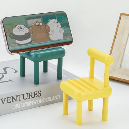 Mini Chair Mobile Phone Holder ? Portable & Stylish Stand for All Smartphones, Ideal for Desk & Office Use (1 Pc)