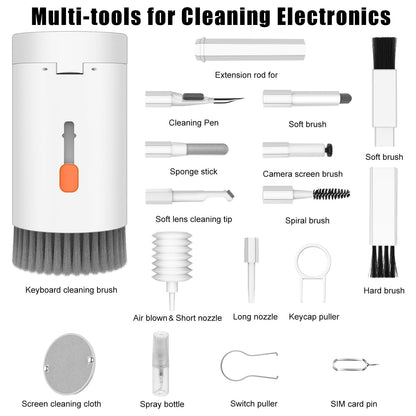 20-in-1 Keyboard Cleaner Kit ? Electronic Cleaning Brush, Spray & Tools for Laptop, Phone, Camera & More