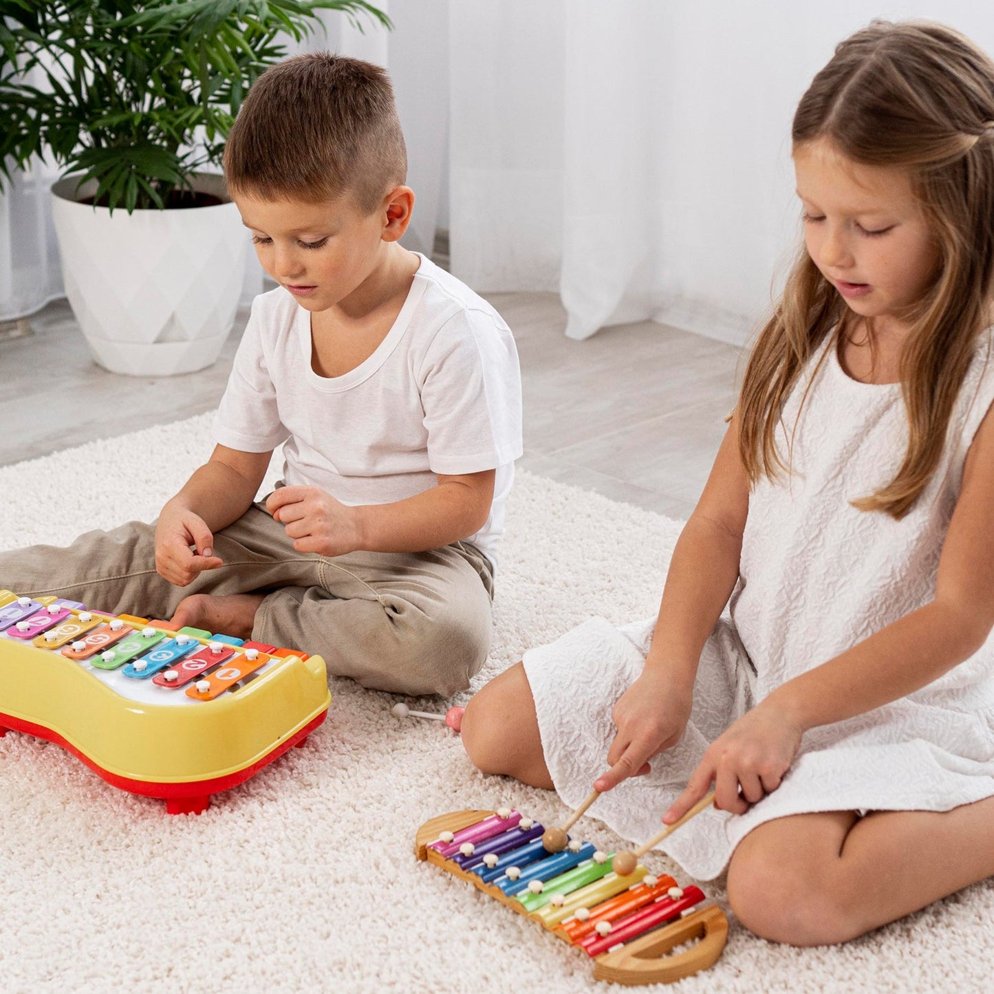 2 in 1 Baby Piano Xylophone Toy for Toddlers, 5 Multicolored Key Keyboard Xylophone Piano, Preschool Educational Musical Learning Instruments Toy for Baby Kids Girls Boys 3 Years (1 Pc)