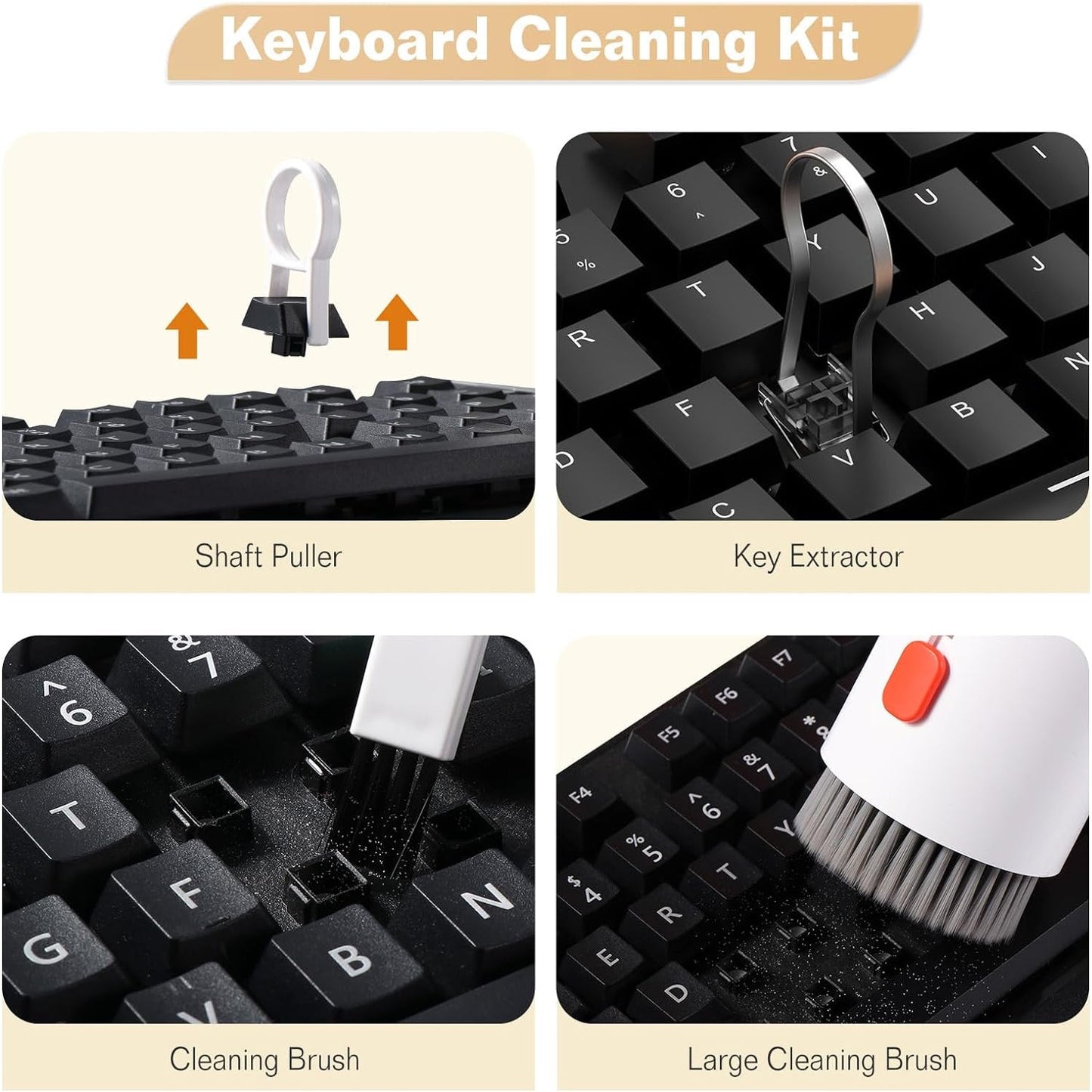 20-in-1 Keyboard Cleaner Kit ? Electronic Cleaning Brush, Spray & Tools for Laptop, Phone, Camera & More