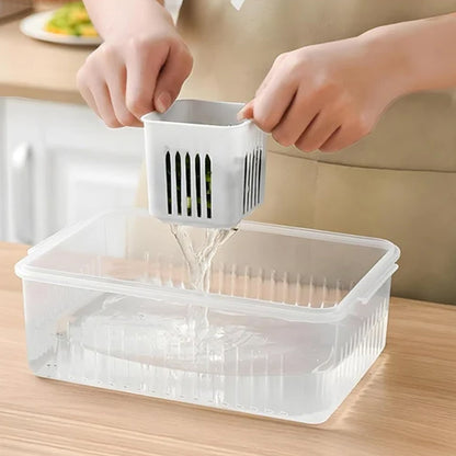 Fridge Storage Box ? Freezer & Kitchen Organizer for Vegetables & Food (1 Pc)