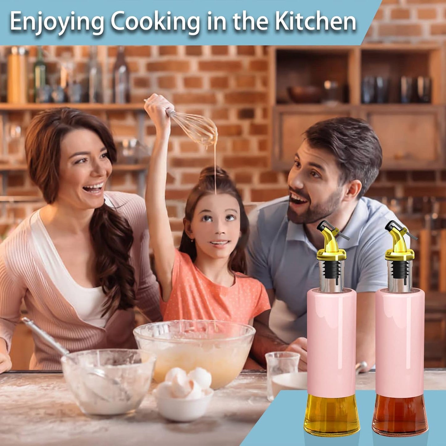 Olive Oil Dispenser ? Leakproof Glass Bottle with Non-Drip Spout for Kitchen & Cooking (300 ML)