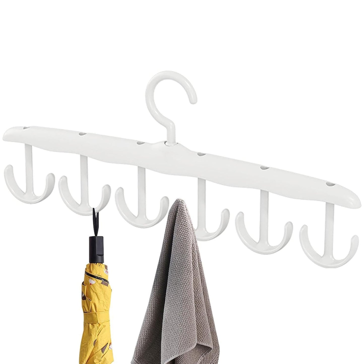 Rotatable Tank Top Hanger ? Space Saving Closet Organizer for Dorms & Apartments (12-Hook)