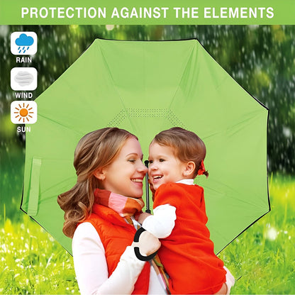 Foldable UV & Rain Umbrella with C-Shaped Handle ? Kids (1 Pc / Mix Color)