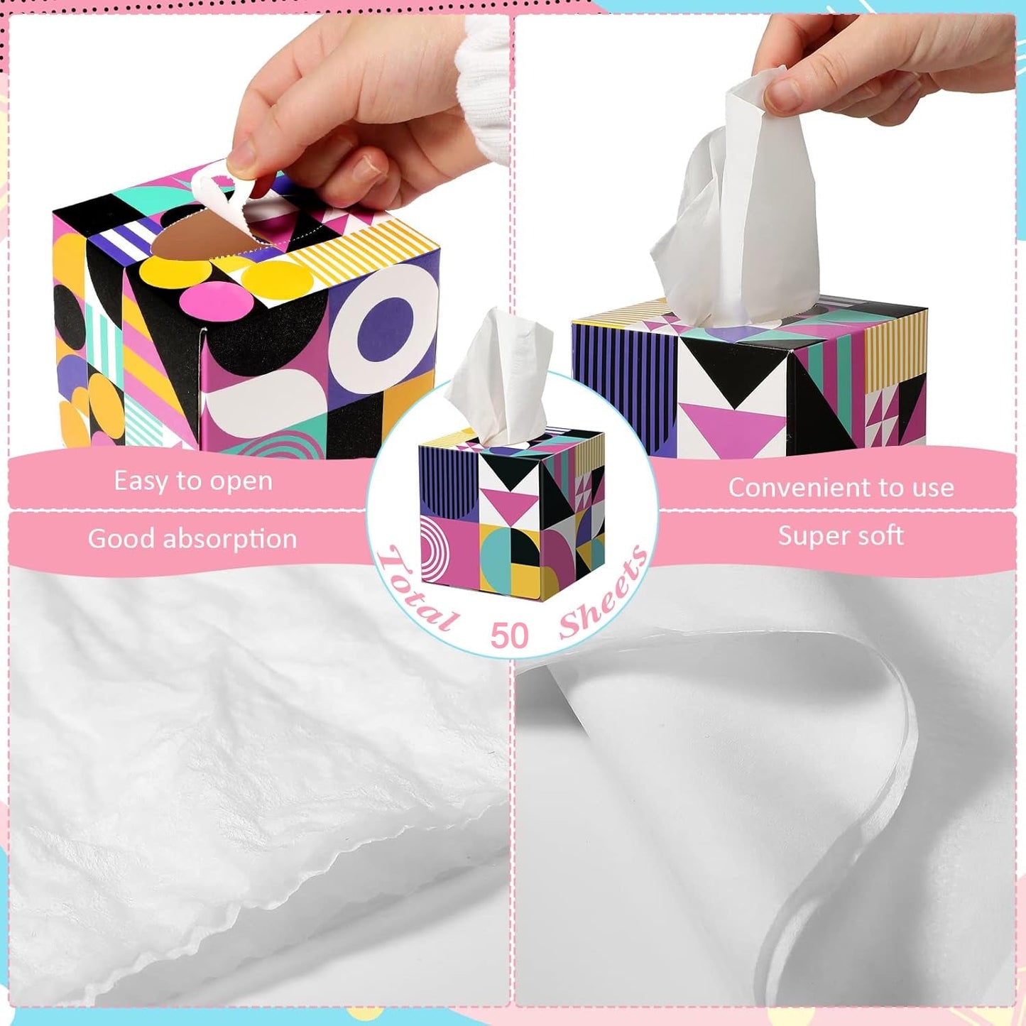 Tissues Cube Box ? Stylish and Practical Tissue Holder for Home & Office (50 Pcs Set Approx)