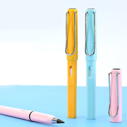2-in-1 Everlasting Magic Pencil with Replaceable Eraser ? Inkless, Reusable, Portable (1 Pc / Mix Color))