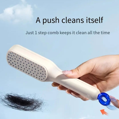 Self-Cleaning Hairbrush ? Anti-Static, Detangling, Rotating Massage Comb, Hair accessories