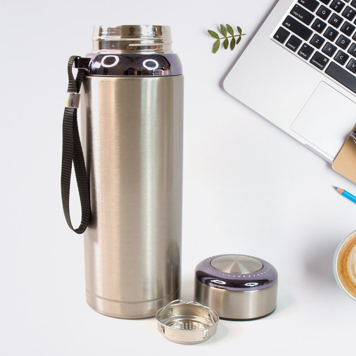 800ml Stainless Steel Water Bottle ? Leak-Proof Thermos Flask for Travel, Gym, Office, Home Use (1 Pc)