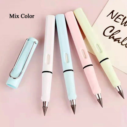 2-in-1 Everlasting Magic Pencil with Replaceable Eraser ? Inkless, Reusable, Portable (1 Pc / Mix Color))