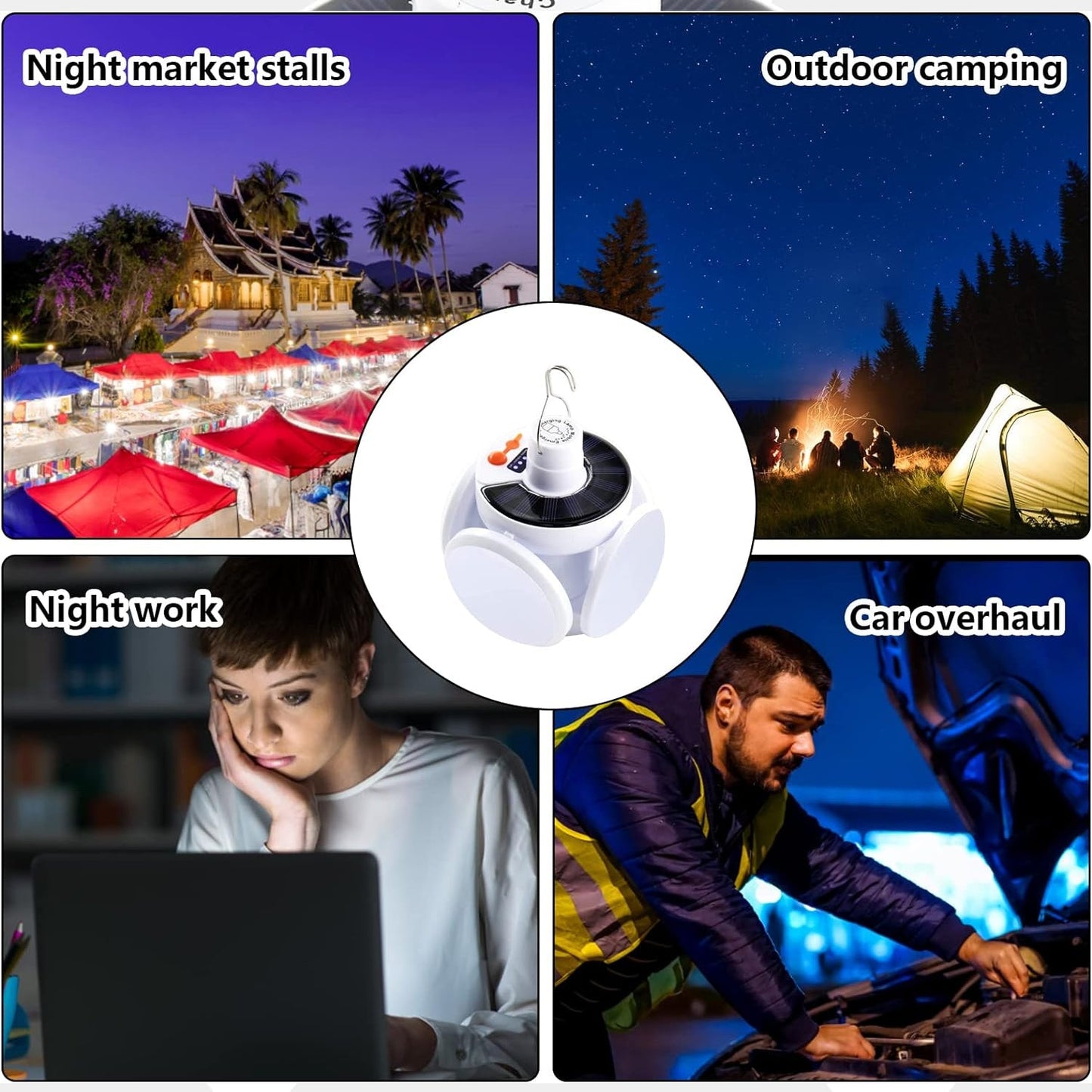 Solar Multi-Functional Emergency LED Light ? USB Rechargeable, 5 Modes, Foldable, SOS & IP65 Waterproof