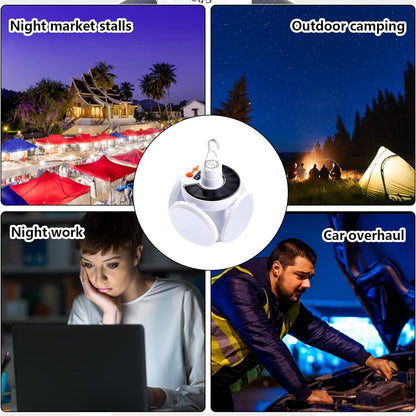 Solar Multi-Functional Emergency LED Light ? USB Rechargeable, 5 Modes, Foldable, SOS & IP65 Waterproof