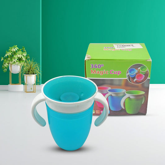 360d Magic Cup, Baby and Sippy Cup, Water and Weaning Cup 6 to 12 Months, 7 oz/207 ml, Doidy Cup - Training Sippy Cups - Use from 3-6 Months to Toddler (1 Pc 207ML)