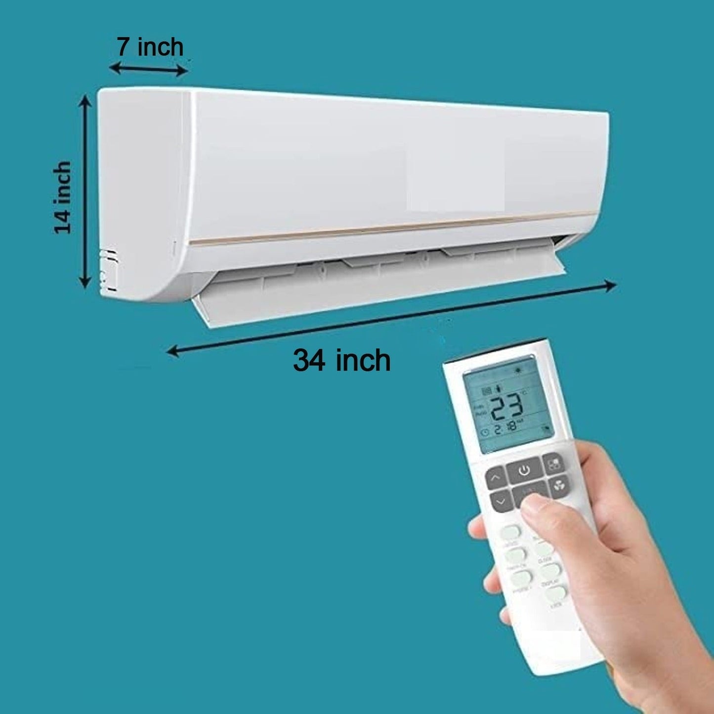 Folding Split AC Dust Cover ? Washable, Dustproof (1 Pc, approx 1 Ton)