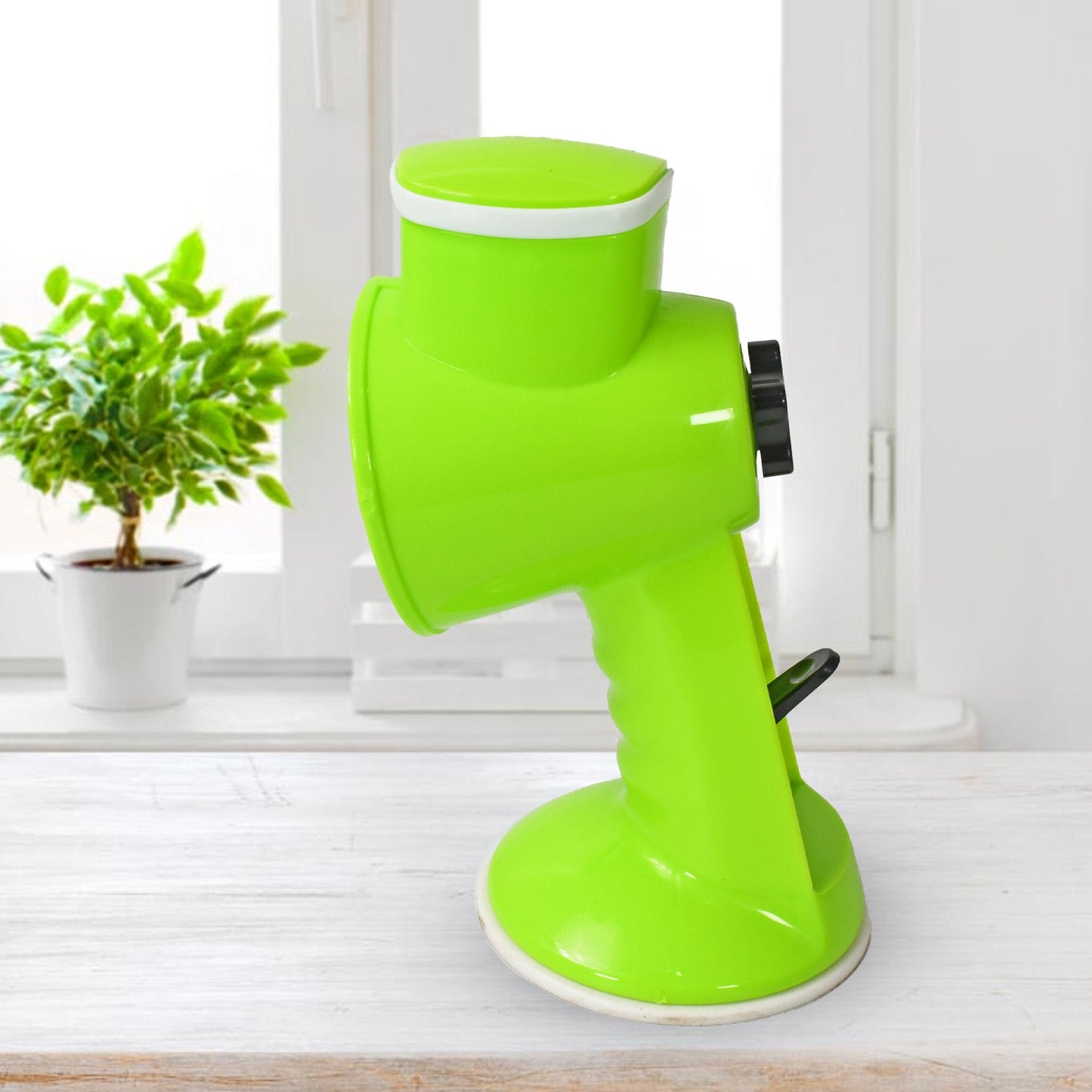 6 in 1 Multi functional Vegetable Cutter & Slicer Hand Machine Cutting, Slice, Cut Thick, Cut Silk All in one ?Vegetable Chopper Cutter & Slicing Cutter Barrel - Vegetable Grater with 6 Removable Blades