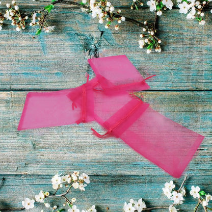 Organza Drawstring Gift Bags ? Small Mesh Pouches for Wedding, Party & Festival Favors (50 Pcs Set)