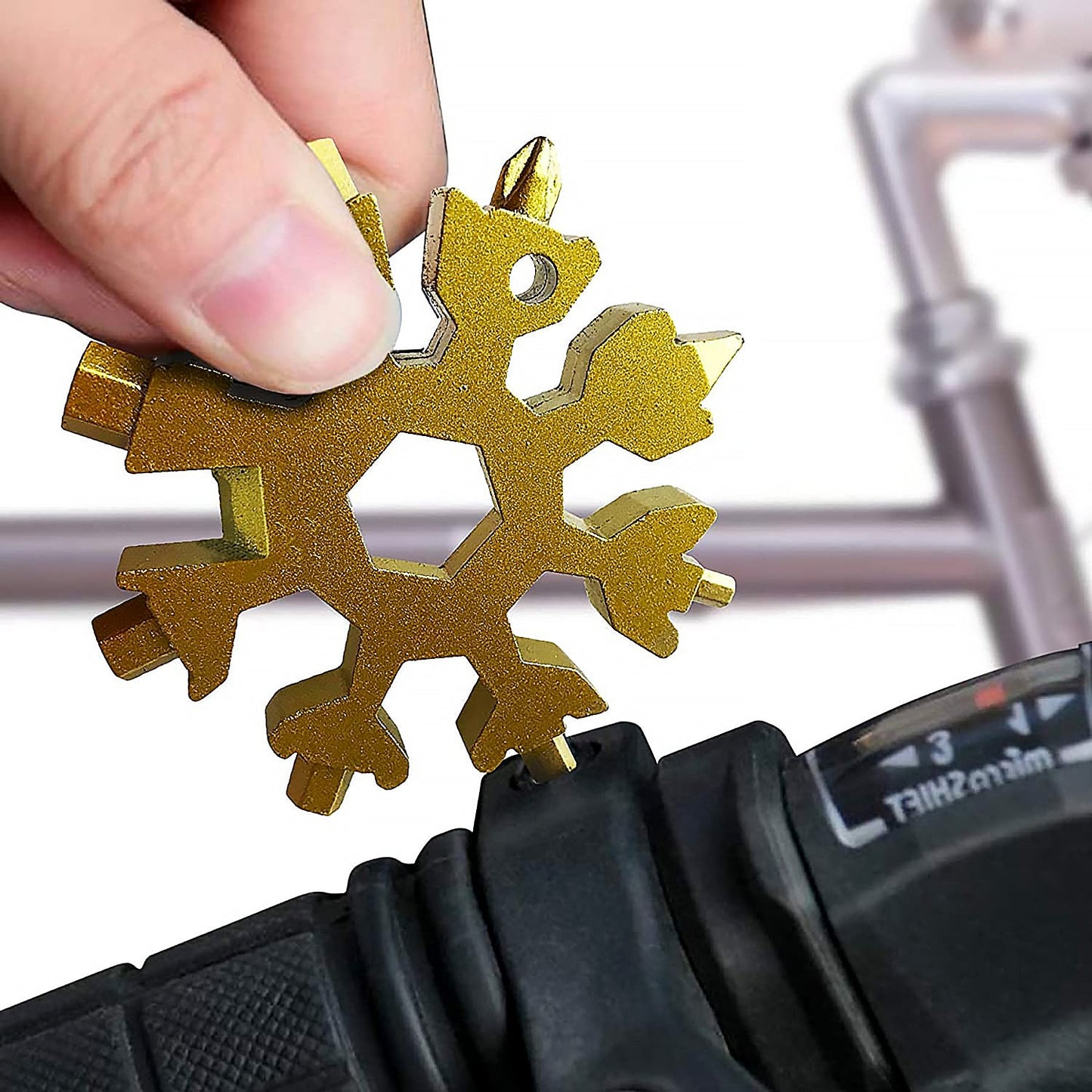 18-in-1 Snowflake Multi-Tool ? Portable Bottle Opener, Screwdriver & Wrench