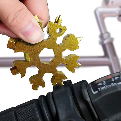 18-in-1 Snowflake Multi-Tool ? Portable Bottle Opener, Screwdriver & Wrench