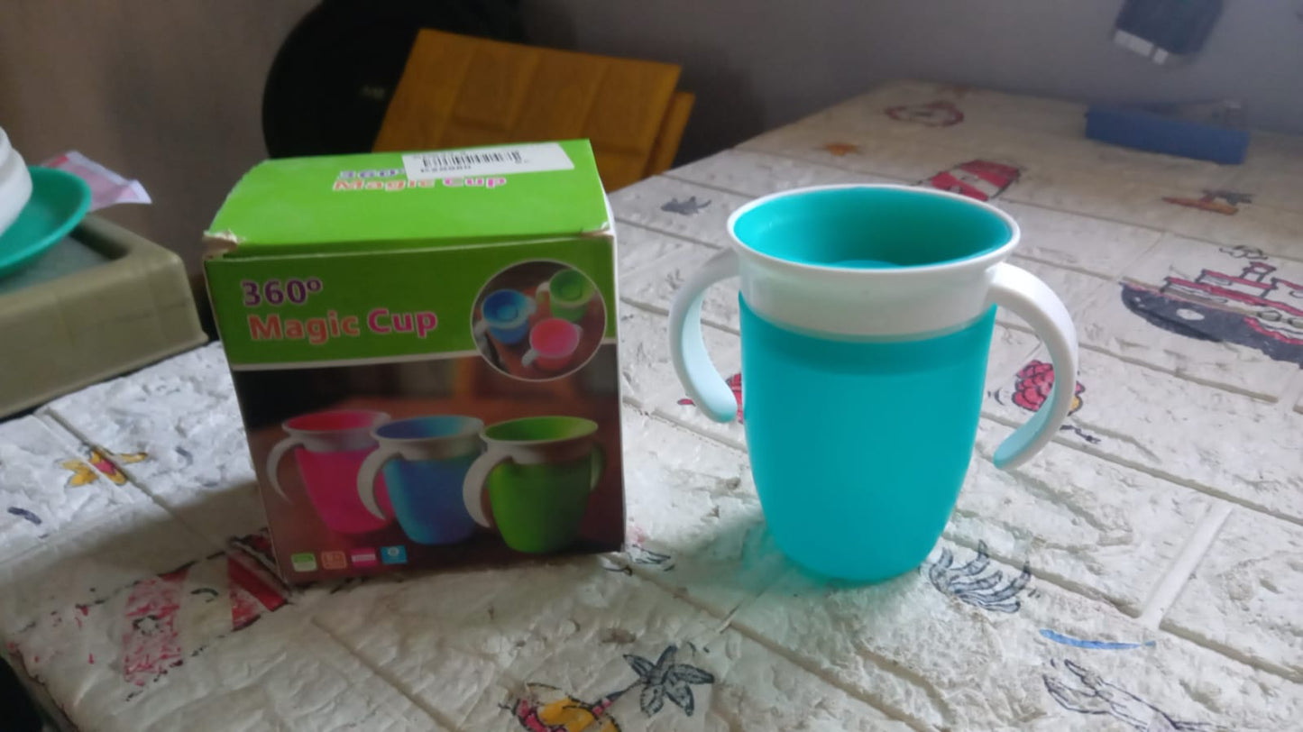 360d Magic Cup, Baby and Sippy Cup, Water and Weaning Cup 6 to 12 Months, 7 oz/207 ml, Doidy Cup - Training Sippy Cups - Use from 3-6 Months to Toddler (1 Pc 207ML)