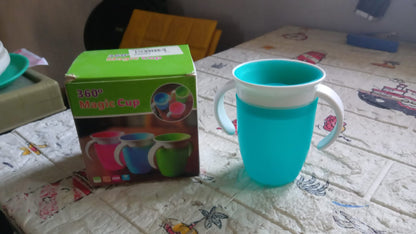 360d Magic Cup, Baby and Sippy Cup, Water and Weaning Cup 6 to 12 Months, 7 oz/207 ml, Doidy Cup - Training Sippy Cups - Use from 3-6 Months to Toddler (1 Pc 207ML)
