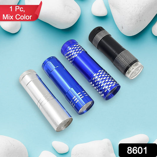 Portable Mini Torch ? 9 LED Pocket Flashlight, 3 Battery Operated (Battery Not Included, Mix Color)