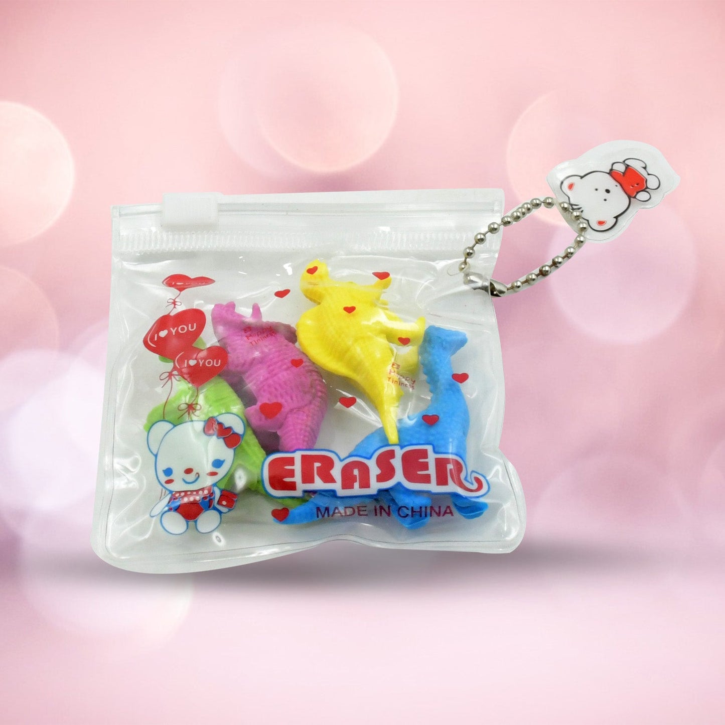 Fun dinosaur-shaped erasers for kids? desks