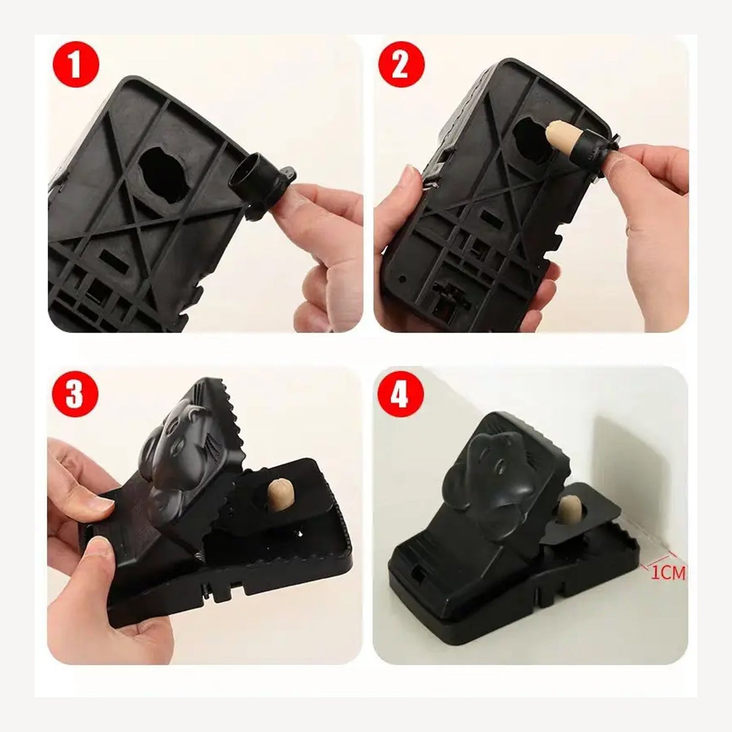 Mouse Trap Cage with Dummy Mouse ? Reusable Pest Control for Home & Office (1 Pc)