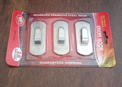 Heavy Duty Self-Adhesive Stainless Hooks ? Waterproof for Robes, Coats & Towels