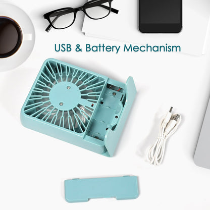 Portable Desk Fan ? Big Table Fan with 3-Speed Settings for Office, School & Home (Battery Not Included)