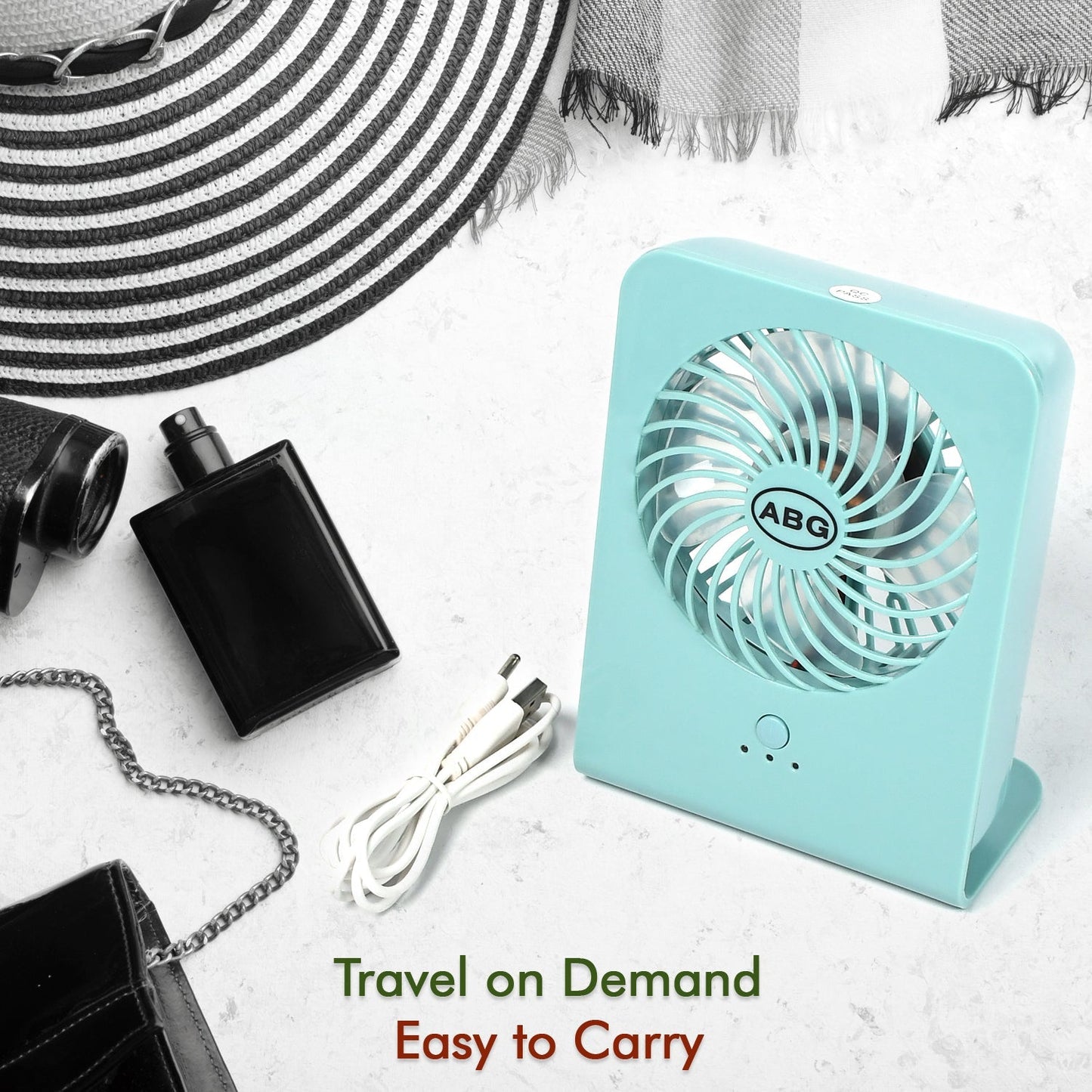 Portable Desk Fan ? Big Table Fan with 3-Speed Settings for Office, School & Home (Battery Not Included)