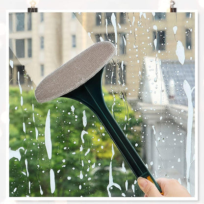 2-in-1 Mesh Cleaning Brush & Wiper with Extended Handle ? Window Cleaner (1 Pc)