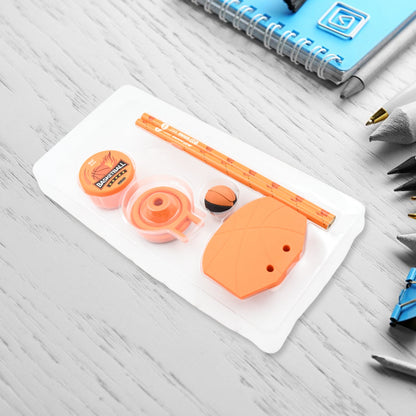 Football & Basketball Stationery Kit ? Pencil, Sharpener & Eraser for Kids (Birthday Gift)