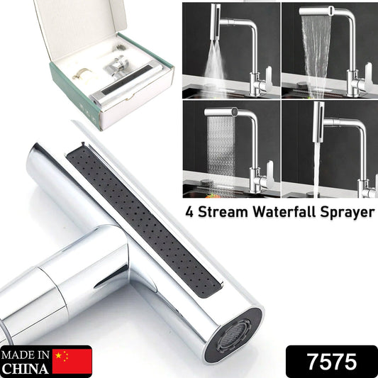 360° Rotating Waterfall Kitchen Faucet ? Touch & Swivel Sink Extender (4 In 1 )