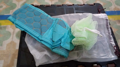 Bath Shower Scrubber Set ? Dual-Sided Loofah Sponge & Bath Brush for Deep Clean (2 Pcs)