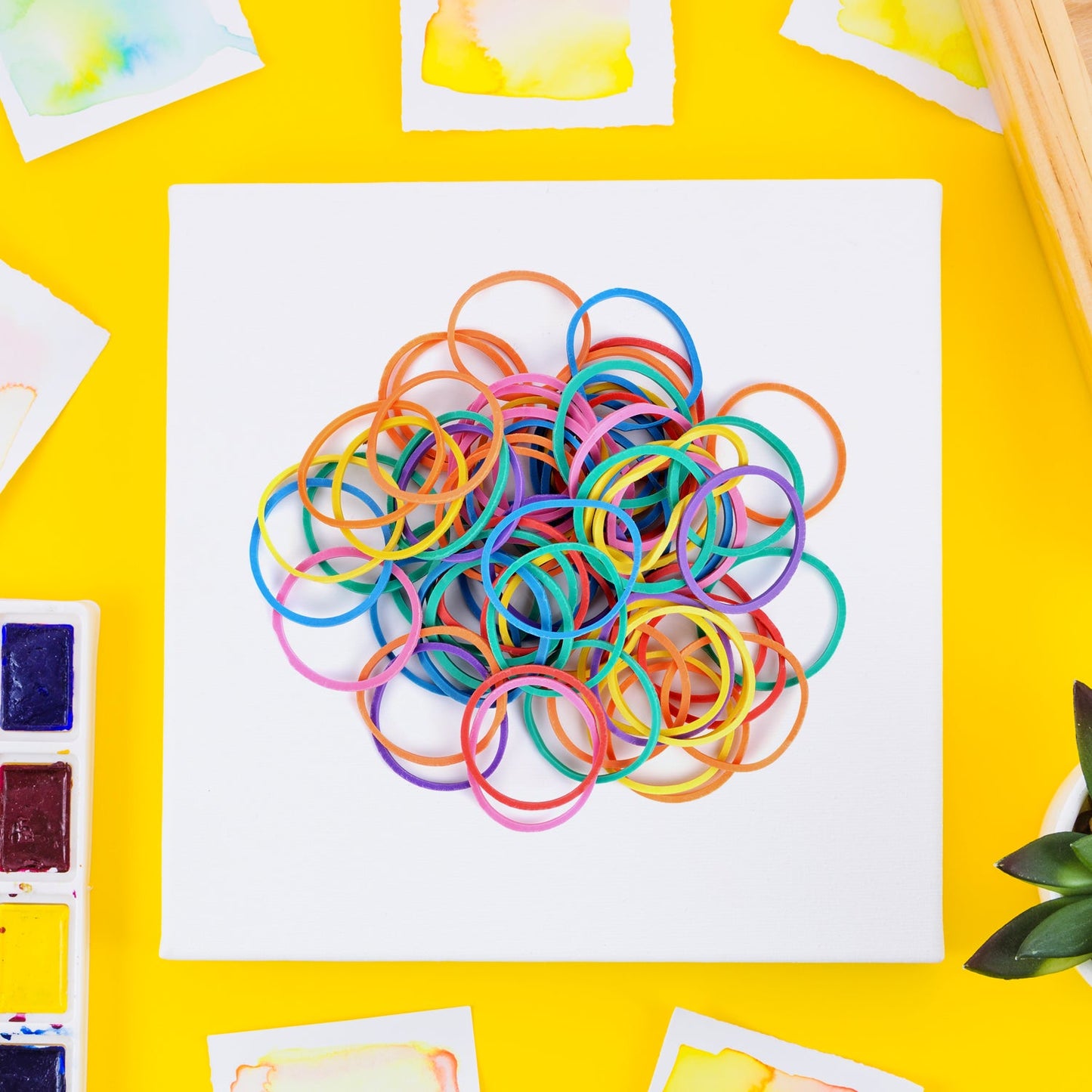 2-Inch Unbreakable Nylon Rubber Bands ? Reusable Multicolor for Office, Home & School (50GM), Hair accessories